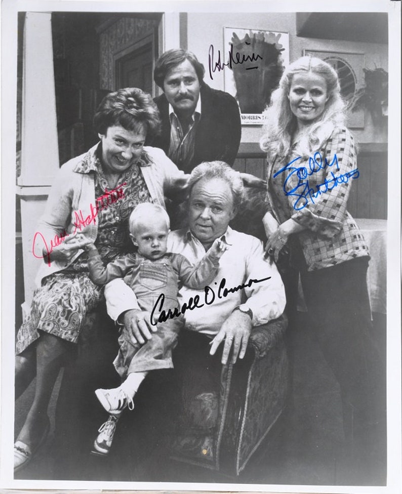 All In The Family Cast Signed Photo Poster painting X4 Carroll OConnor +++ wCOA