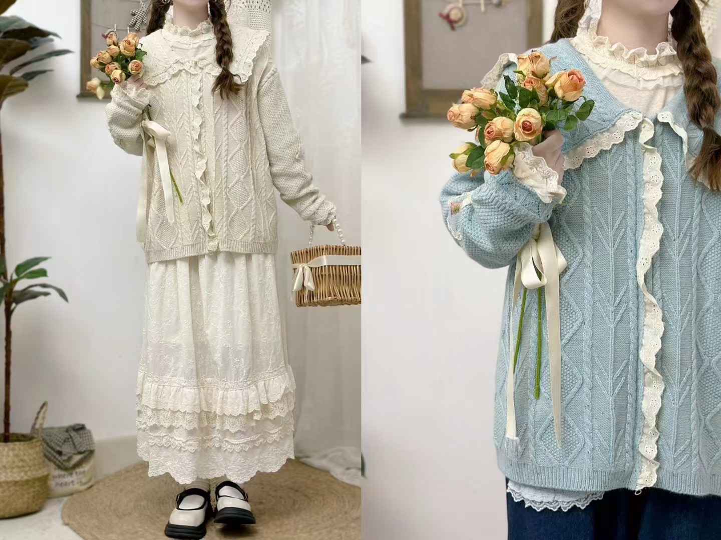 Chicfifth Sweater Women Winter Long Sleeve High Quality Autumn Vintage Top Knitted Cardigan