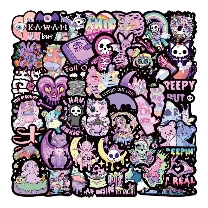 1 Set Printing School Pvc Self-adhesive Cartoon Style Stickers