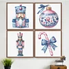 12pcs Christmas-11CT Stamped Cross Stitch Set 12.5*12.5cm/4.92*4.92in tapestrymarket