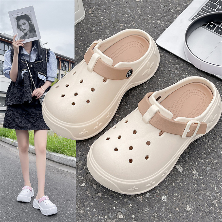 Baotou slippers for women summer thick-soled beach shoes non-slip EVA slippers outdoor beach sandals