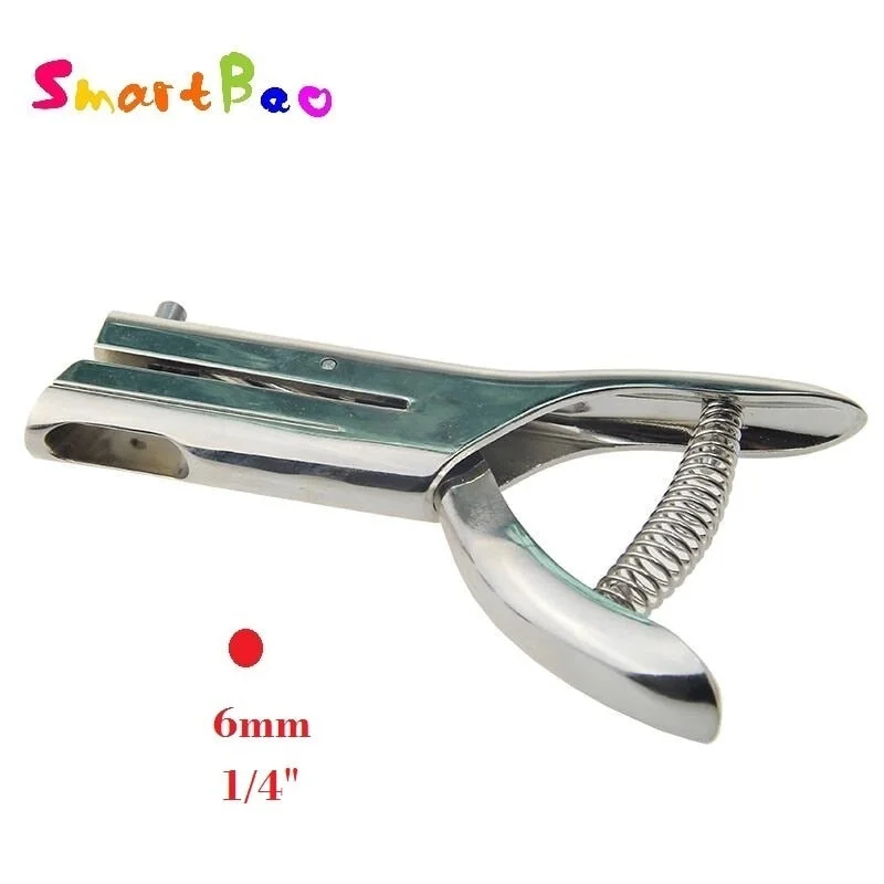 3mm/6mm/8mm Circle Hole Punch for PVC Card, Protective Film,Tag, Heavy Duty Utility Punch,1/3 ,1/4 ,1/8 Inch Round, 2 Inch Reach