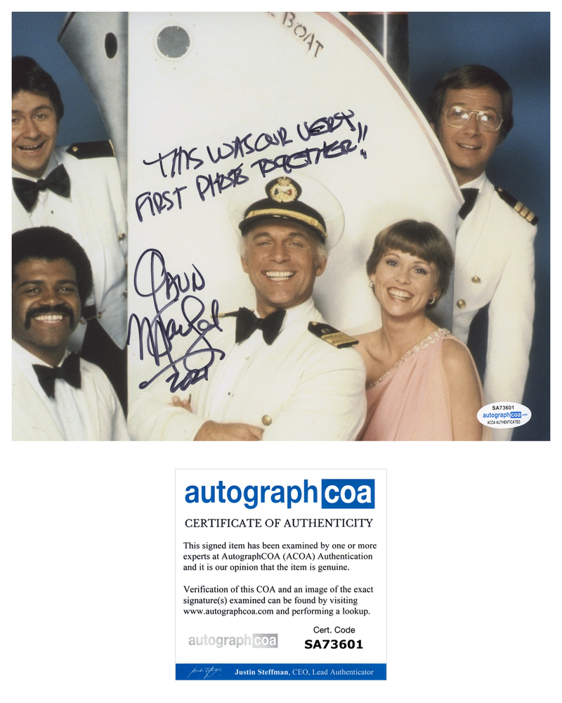 GAVIN MACLEOD SIGNED 8X10 Photo Poster painting AUTOGRAPHED LOVE BOAT