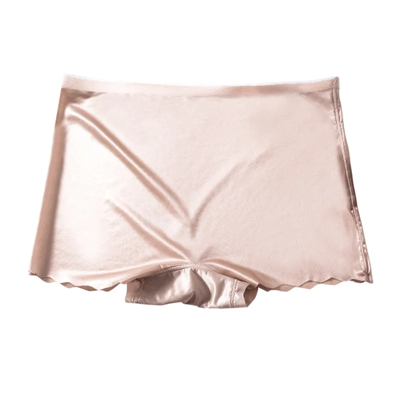 1 Pcs Seamless Boyshort Underwear Woman Lingerie High Quality Soft Ice Silk Female Panties Underwear For Ladies New BANNIROU