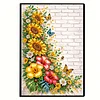 Flowers 5D DIY Diamond Art Painting Notebook Kit 50 Pages A5 Rhinestone Art Painting Notebook Kit for Adults Beginners Holiday Birthday Gift