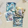 12pcs Diamond Painting Owl Greeting Card Set with Envelope Daily Wishing Cards for Birthdays Thanksgiving & Special Occasion