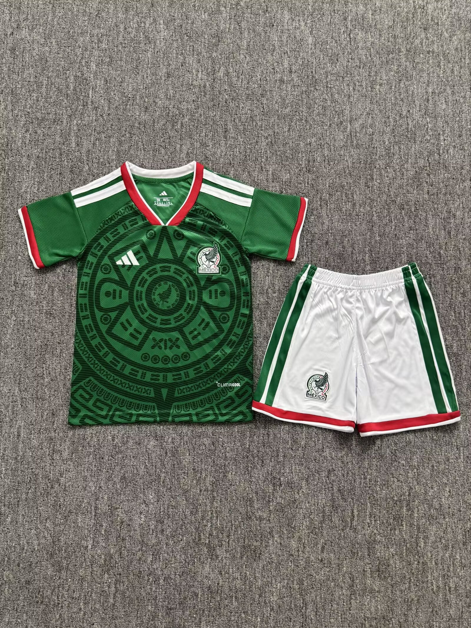 2026 Mexico Home Kids Kit Soccer Jersey Thai Quality