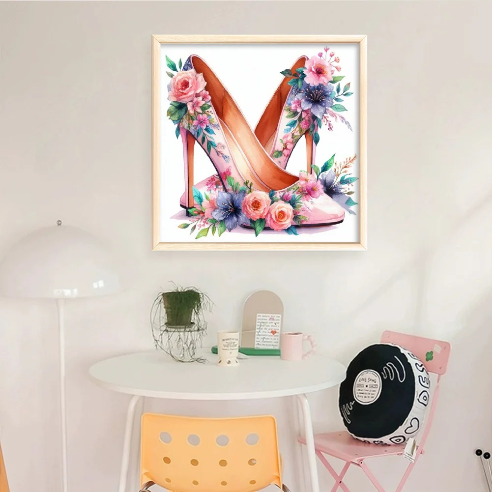 11CT Full Stamped Cross Stitch - High Heel(Canvas|40*40CM)