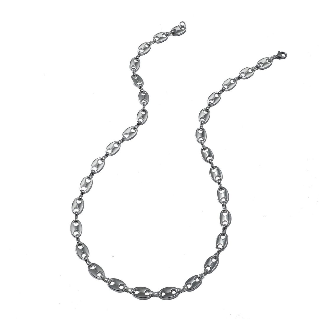 Suga Titanium Steel Coffee Bean Necklace/Bracelet