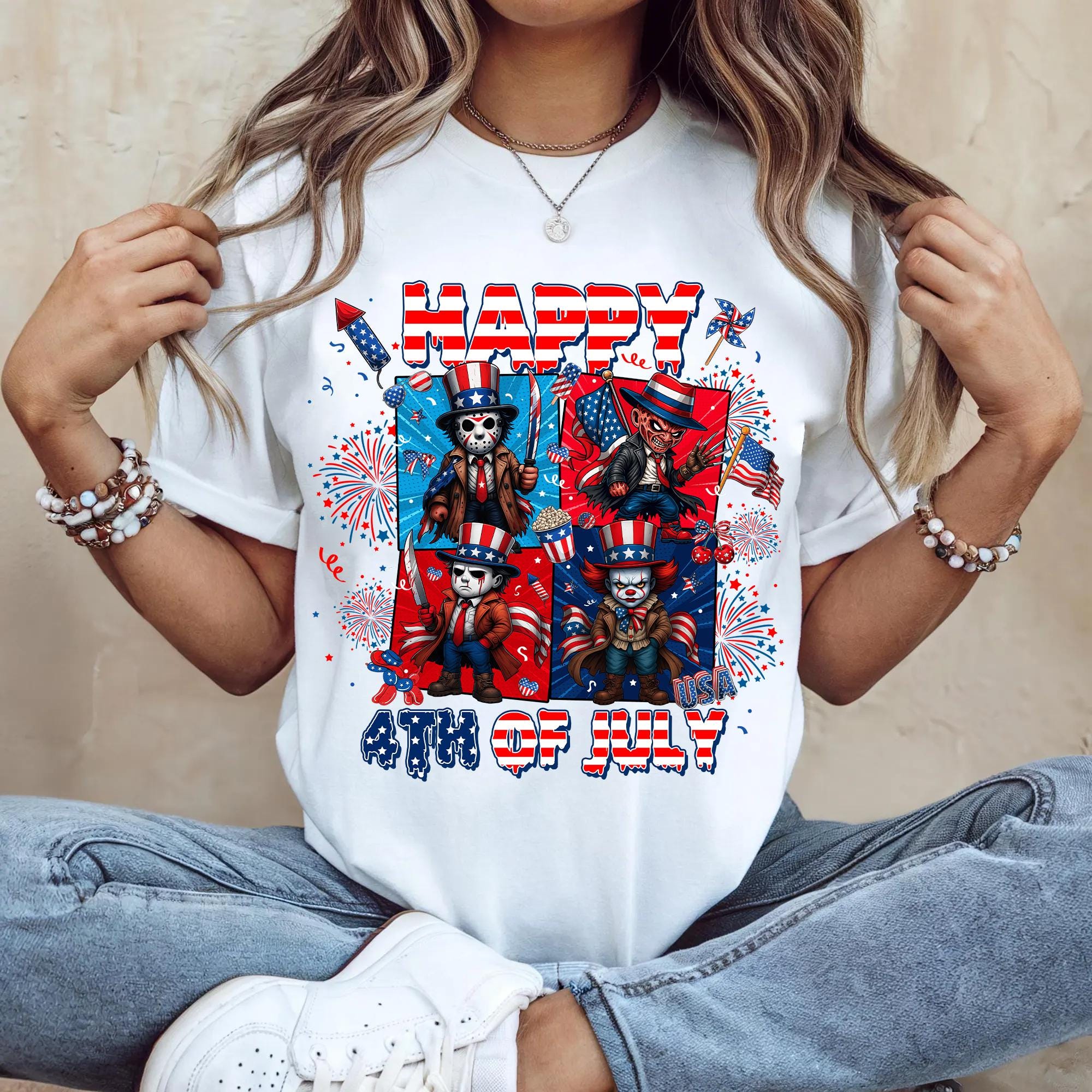 Loveyoufancy Happy 4th of July T-shirt, America Killing It Since 1776
