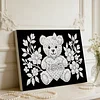 DIY Pearl Painting Love Bear for Home Wall Decor with Frame(20x30cm)