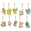 >SALE<10PCS Double Sided Special Shape Diamond Art Keyring (Flower Fairy)