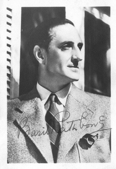 BASIL RATHBONE Signed Photo Poster paintinggraph - Film Actor 'Sherlock Holmes' - Preprint