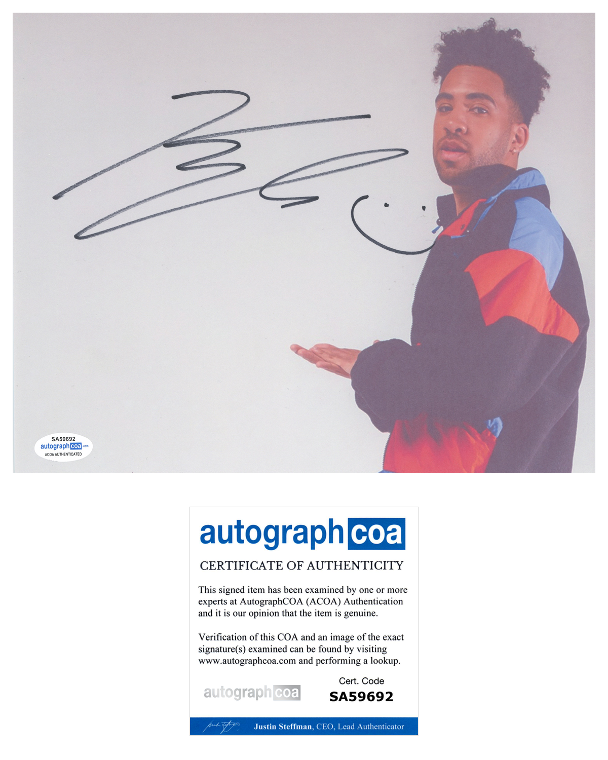 KYLE Harvey Signed Autographed 8x10 Photo Poster painting iSpy Singer Rapper ACOA COA