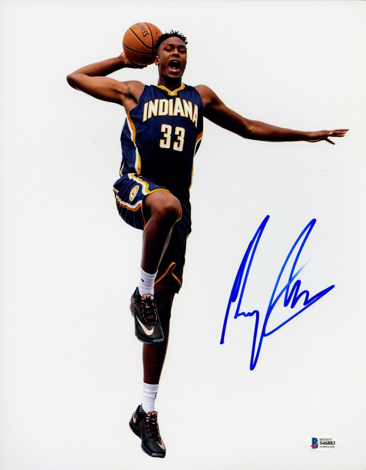 Myles Turner Signed 11x14 Photo Poster painting Beckett BGS COA Auto Indiana Pacers RC Rookie