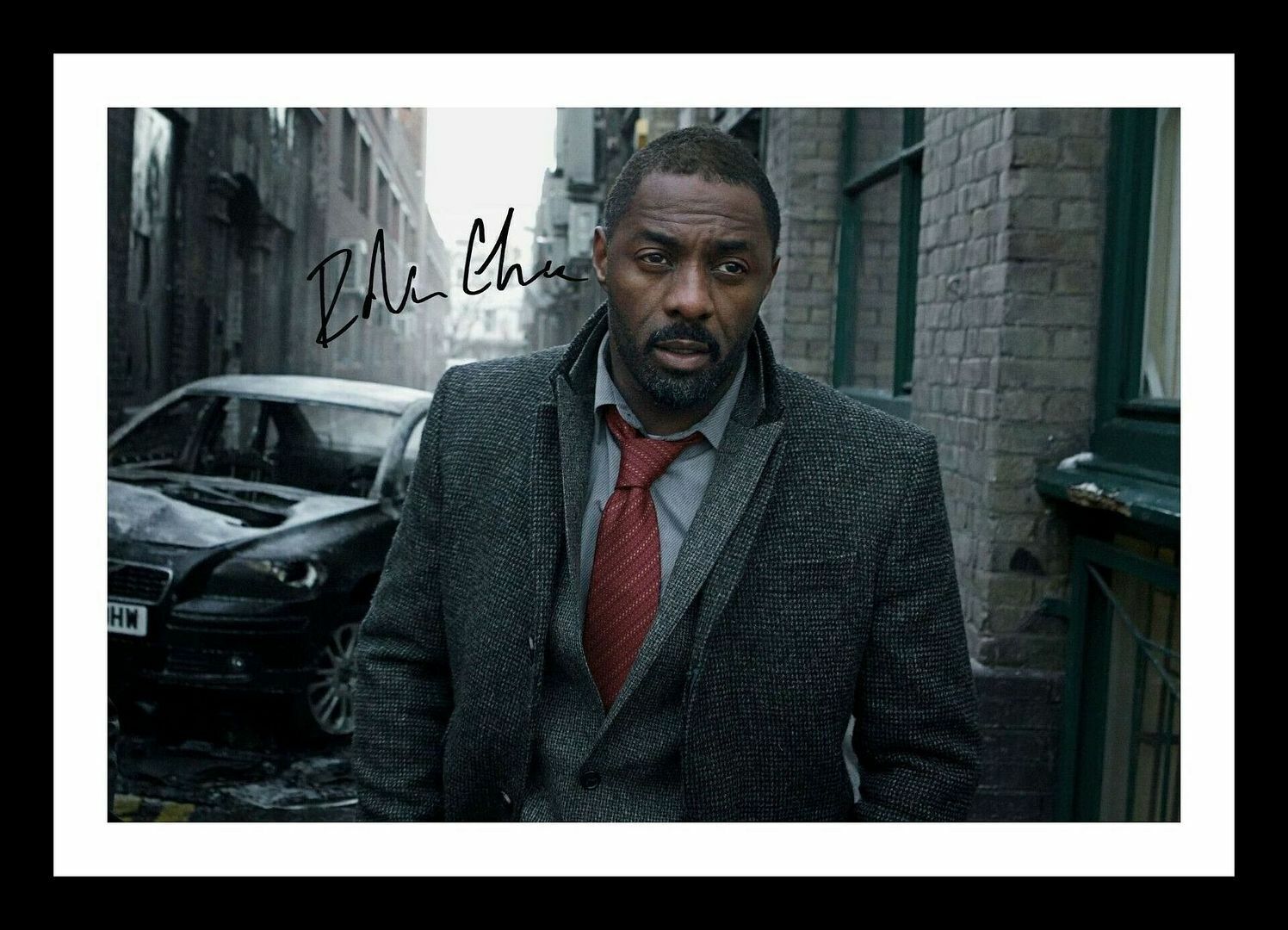 Idris Elba - Luther Autograph Signed & Framed Photo Poster painting 2