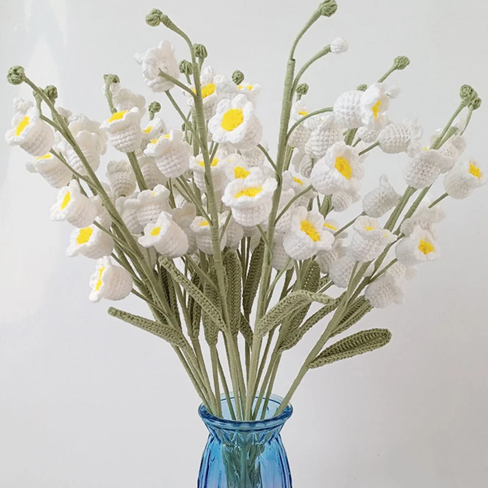 Handwoven Lily of the Valley Bouquet for Bedroom Decor