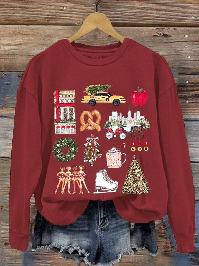 Women's Christmas In New York Sweatshirt