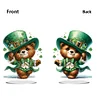 Acrylic Special Shape St. Patricks Day Bear Diamond Painting Tabletop Ornament