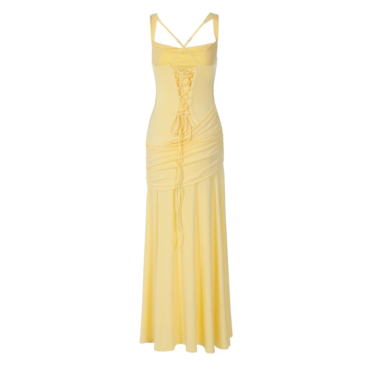 Women's Solid Color TIe-back Sleeveless Bodycon Slip Dress, Plain Criss Cross Straps Back Lace-up Ruched Slim Fit Maxi Dress, Party Club Date Evening Gown Holiday Daily Casual Elegant Long Dresses For Ladies All Seasons Summer Fashion Clothes Wear Women's Solid Color TIe-back Sleeveless Bodycon Slip Dress, Plain Criss Cross Straps Back Lace-up Ruched Slim Fit Maxi Dress, Party Club Date Evening Gown Holiday Daily Casual Elegant Long Dresses For Ladies All Seasons Summer Fashion Clothes Wear