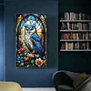Diamond Painting-DIY Full Round Drill Stained Glass Owl(70*40 CM)