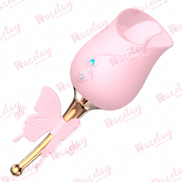 Rose Toy Tongue Vibrator with Detachable Butterfly - Rose Toy