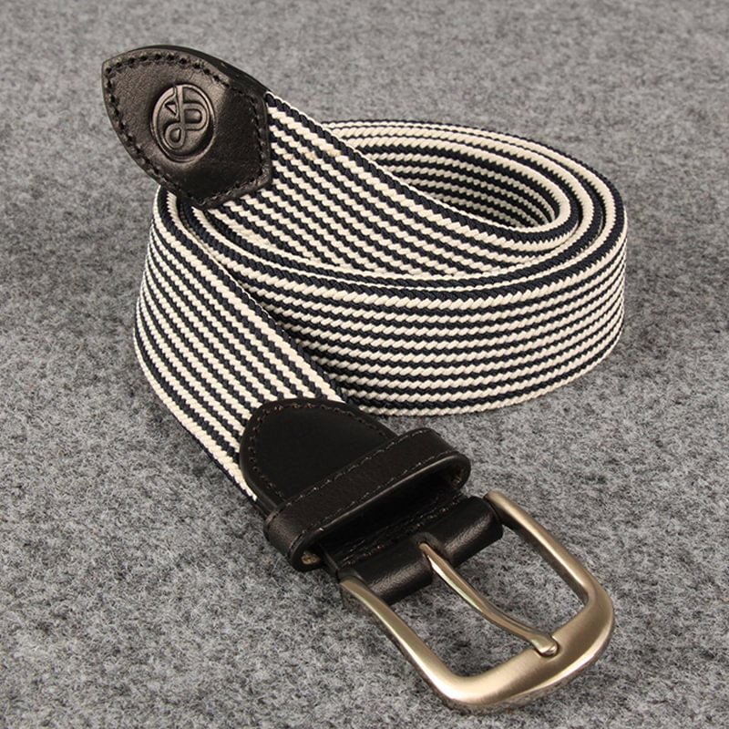Unisex Comfort Stretch Breathable Casual Striped Leather Belt