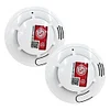 2Pcs Smoke Sensor Alarm with Batteries Sensitive Fire Alarm Smoke Detector
