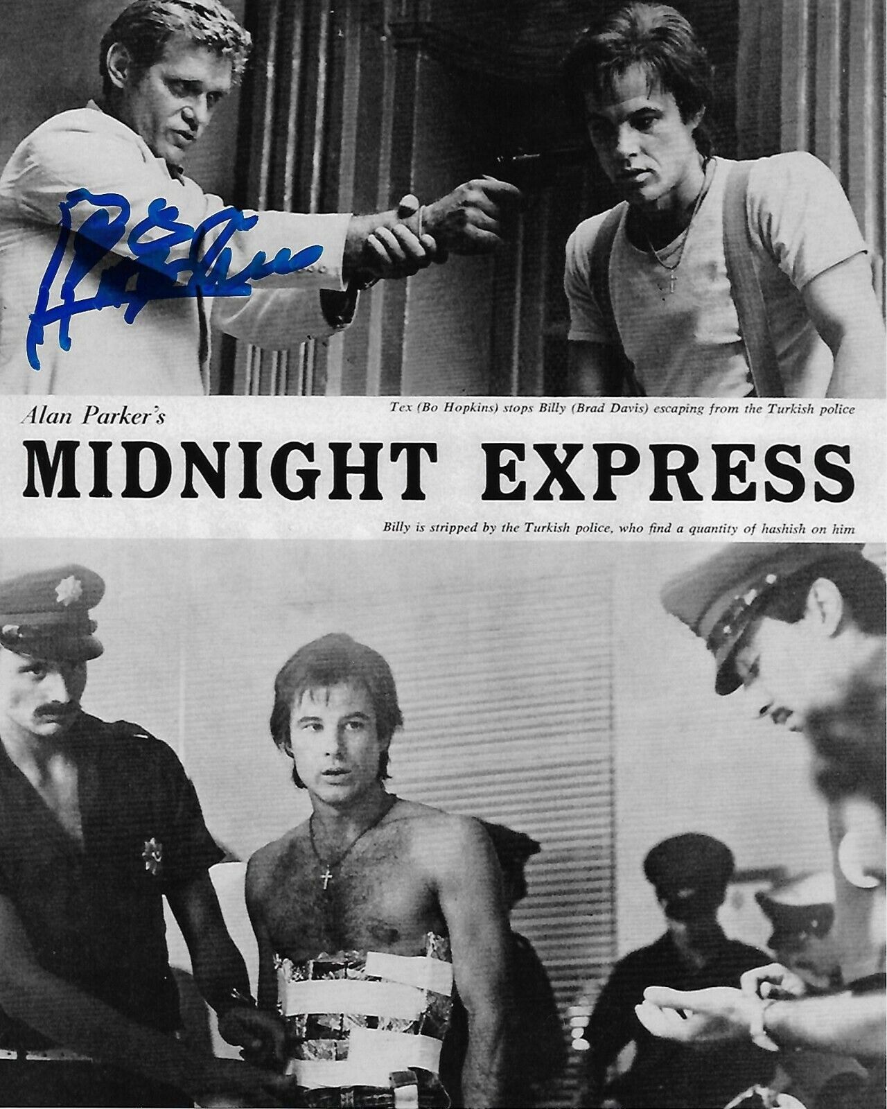 Bo Hopkins Midnight Express original Autographed 8X10 Photo Poster painting