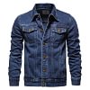 Men's Western Denim Jacket Cotton Casual Slim Shirt
