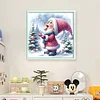 Gnome Playing With Snow - 11CT Stamped Cross Stitch - 40*40cm