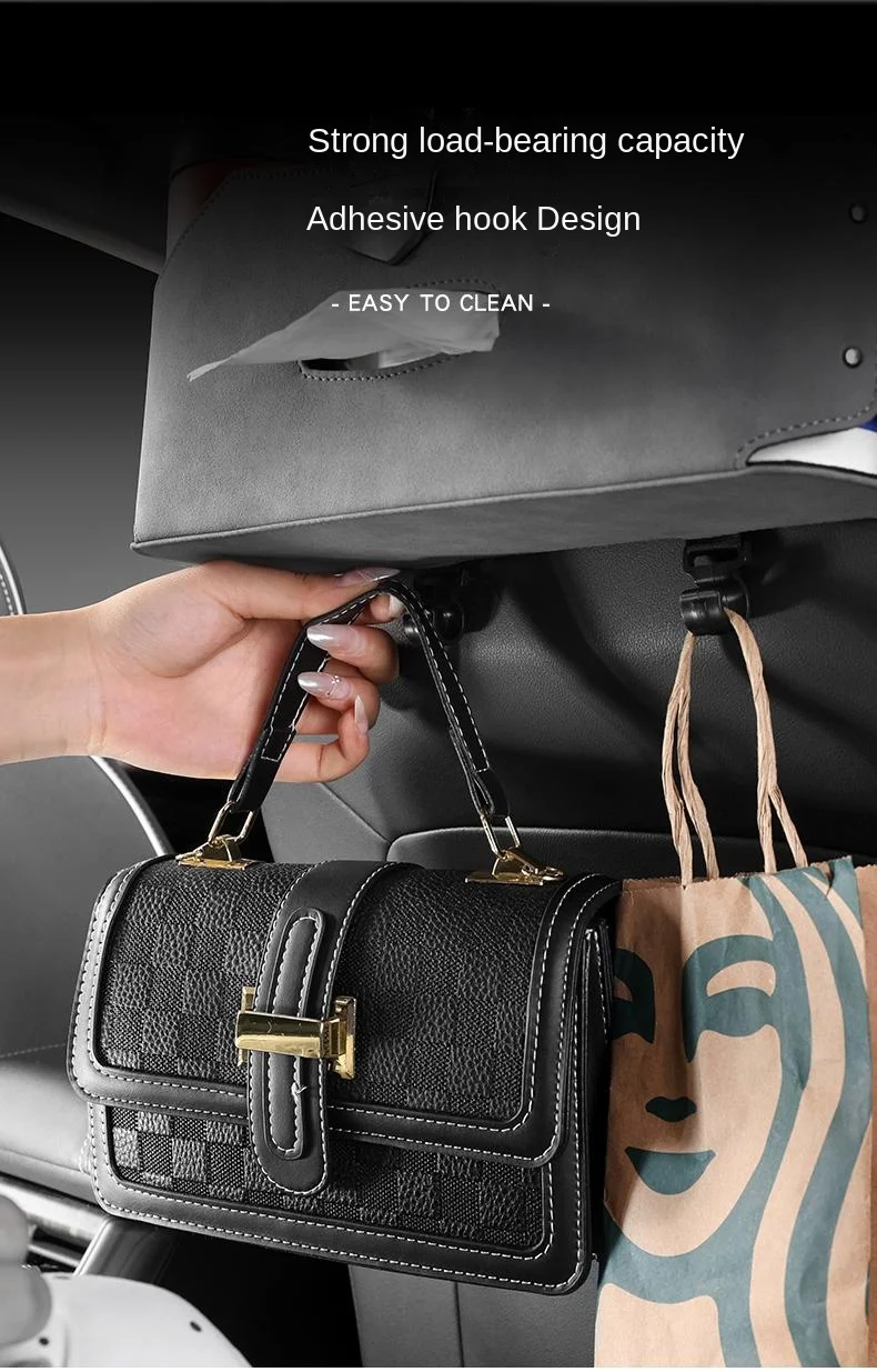 Car seat back suede hanging storage box