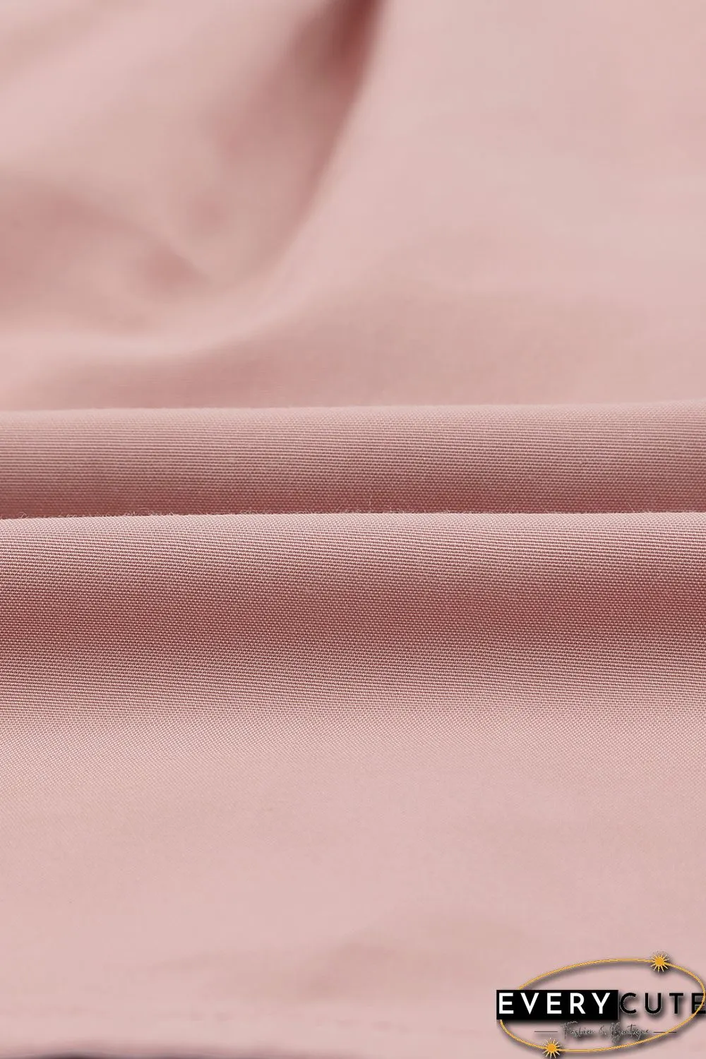 Pink Crochet Trim Hollow-out Blouse