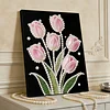 DIY Pearl Painting Tulip with Frame for Home Wall Decor(30x40cm)