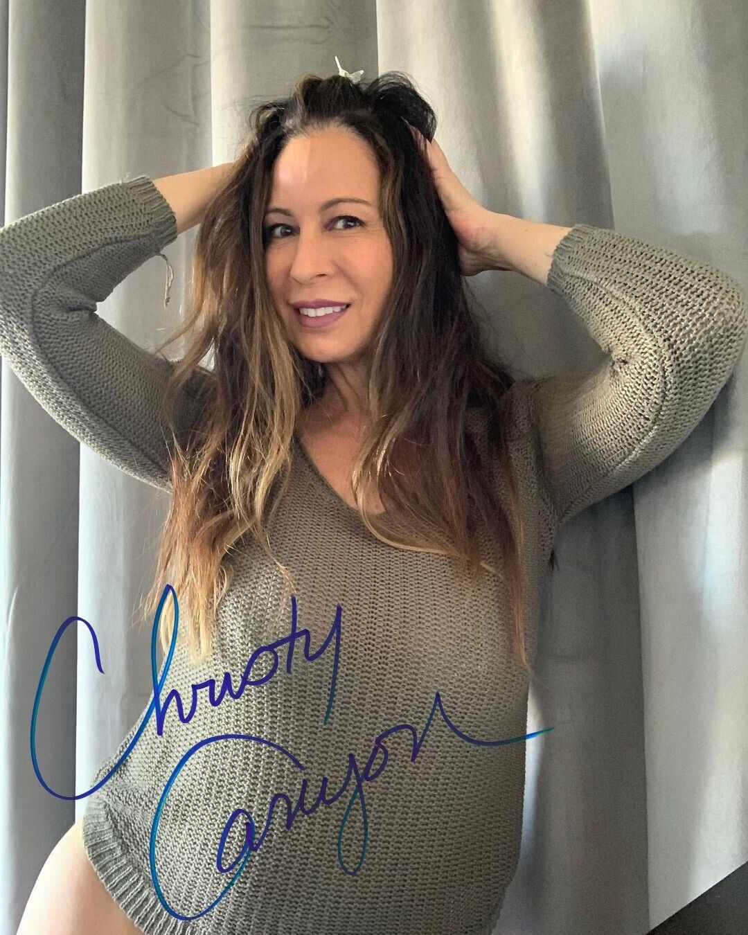 Christy Canyon Sexy Adult Film Star Autographed Signed 8.5x11 Photo Poster painting