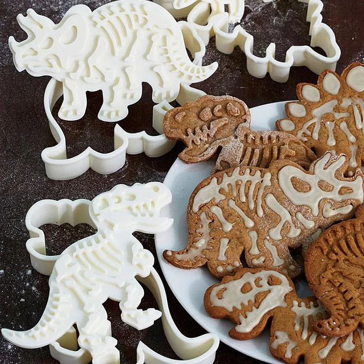 Dinosaurs Cookie 3D Model Set