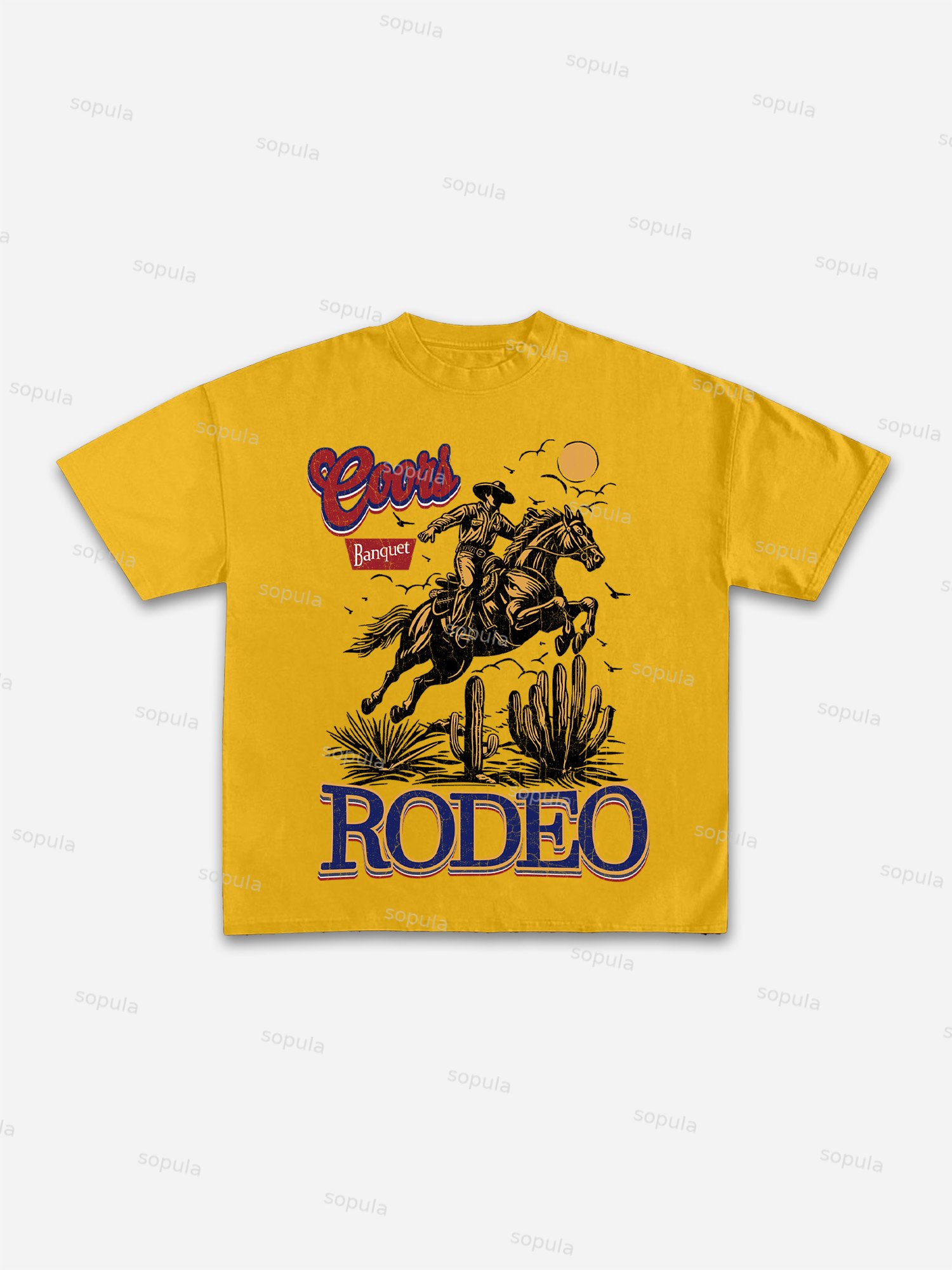 Coors Banquet Rodeo Print Cotton T-shirt - Sopula｜Premium Graphic Tees & Graphic Clothing