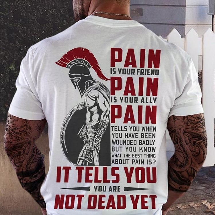 Warrior pain letter printed designer T-shirt