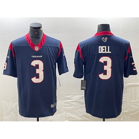 Men's Houston Texans #3 Tank Dell Navy Vapor Untouchable Stitched Football Jersey VH8D