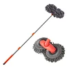 Car Washer Mop Double Brush Head Stretching Handle Car Wash Brush Telescopic Mop