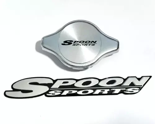Dronehint RADIATOR CAP SP SILVER AND BIG SPOON EMBLEM FOR HOND & ACURA SI FD2 DC5 FN2 JDM (For: Acura) Parts