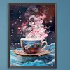 Flower Tea Cup-Paint by Numbers Acrylic Painting 30*40CM