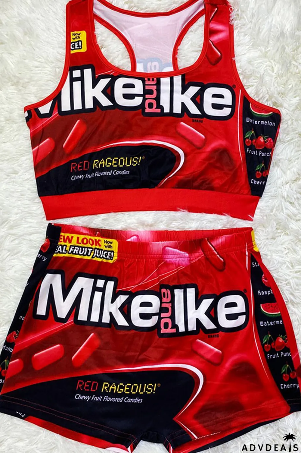 Gold Sexy Europe and America Print Solid Straight Sleeveless Two Pieces