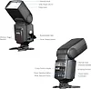 Universal On-Camera Flash Speedlite with AT-16 Wireless Trigger Transmitter GN33 S1/S2 Modes Compatible for Canon Nikon Pentax Olympus Fujifilm Panasonic DSLR Cameras with Hot Shoe