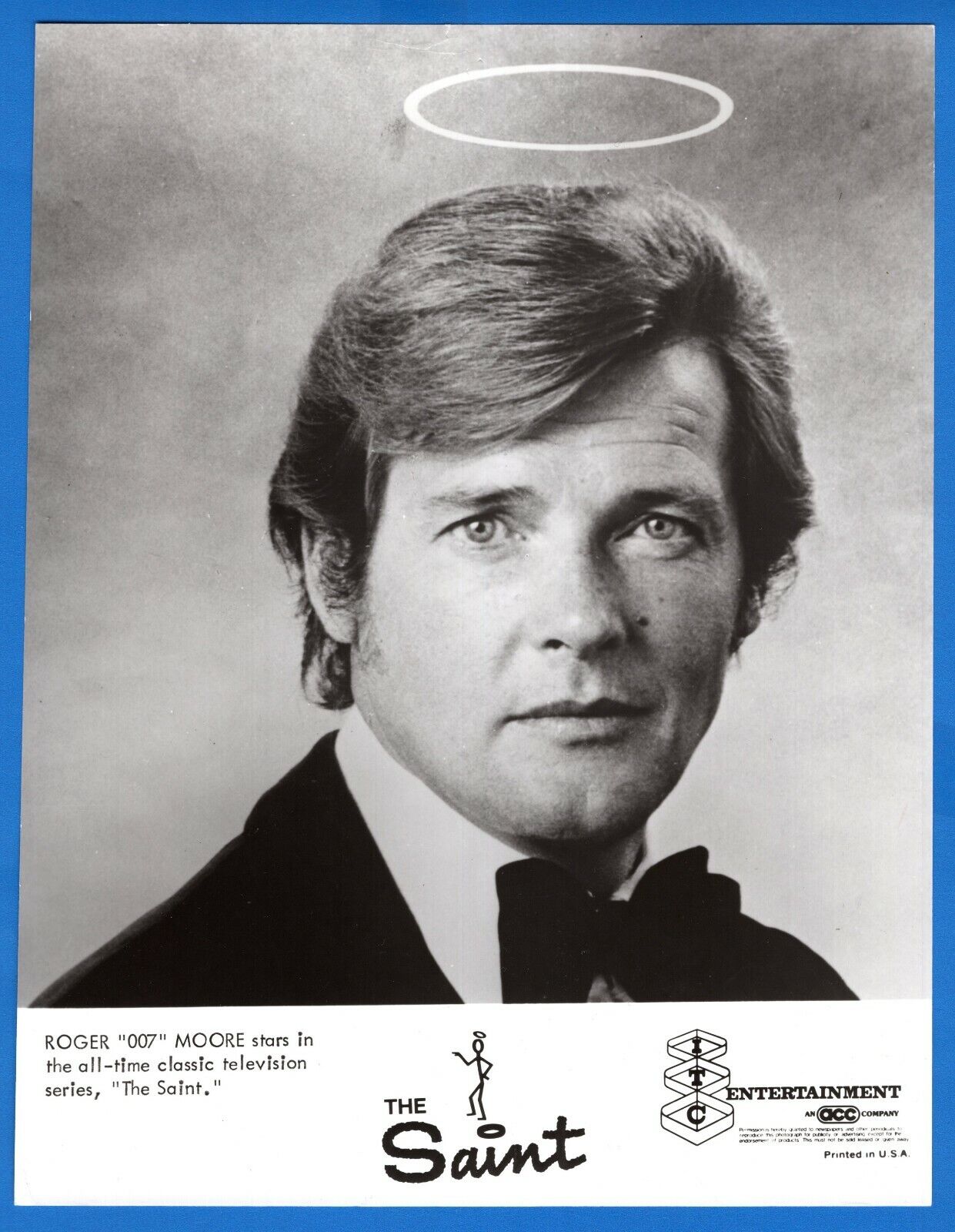 ROGER MOORE Actor Vintage 8x10 Promo Press News Photo Poster painting 1960's THE SAINT