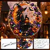 Kit de peinture de perles encadr&eacute;es, art d&rsquo;Halloween sorci&egrave;re citrouille en diamant 11,81x11,81 in