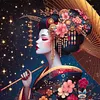 Geisha Beauties-Full Round Diamond Painting 40*40CM