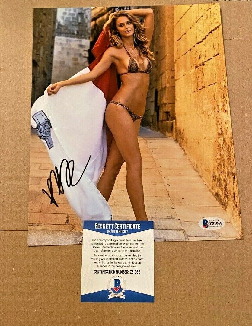 KATE BOCK SIGNED S.I. SWIMSUIT 8X10 Photo Poster painting BECKETT CERTIFIED MODEL #6