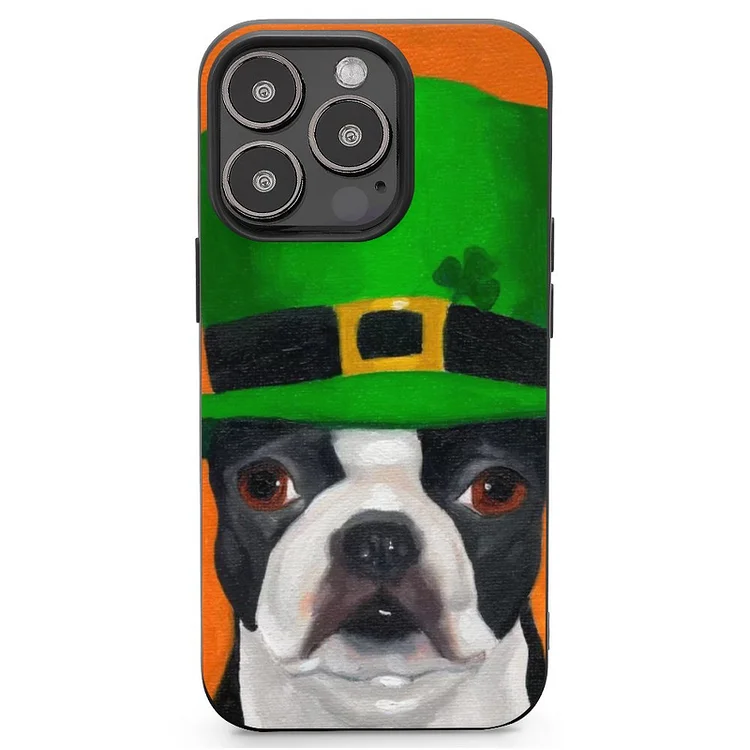 Boston Terriers Wearing... Mobile Phone Case Shell For IPhone 13 and iPhone14 Pro Max and IPhone 15 Plus Case - Heather Prints Shirts