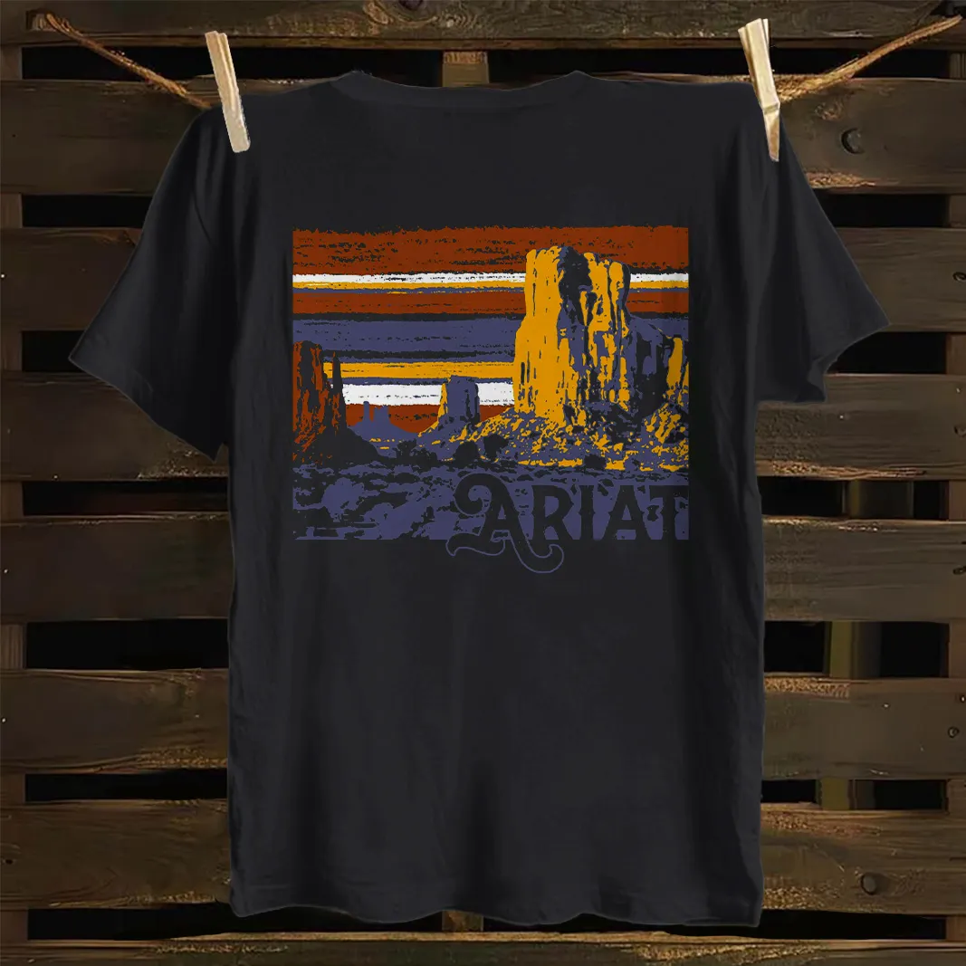Vintage Desert Landscape Graphic Men's T-shirt